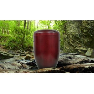 Biodegradable Cremation Ashes Funeral Urn / Casket - CHERRY RED